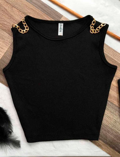 CROP TOP ROSMERY NEGRO